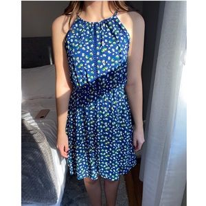 Navy floral dress
